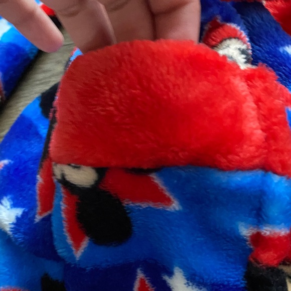 Red And Blue Disney Micky Mouse Soft Robe - Picture 3 of 4